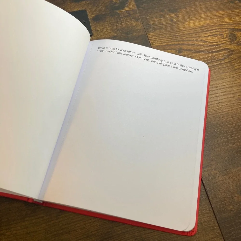 We're Not Really Strangers Guided Journal 180 Prompts Red Hardcover Reflection